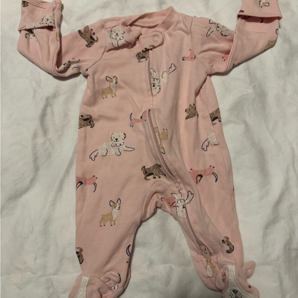 Carter's Pink Animal Print Footie